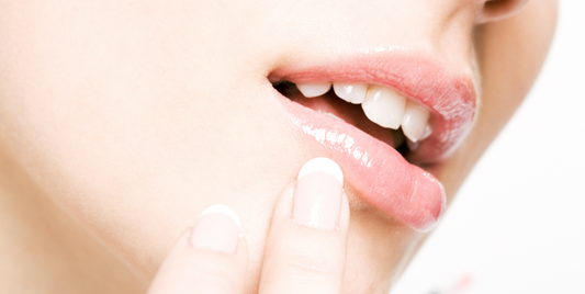 women touching lips
