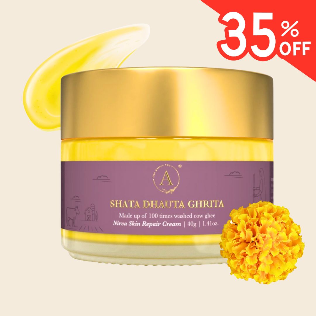 Shata Dhauta Ghrita Skin Repair Emollient | 100 Times Washed A2 Cow Ghee Cream