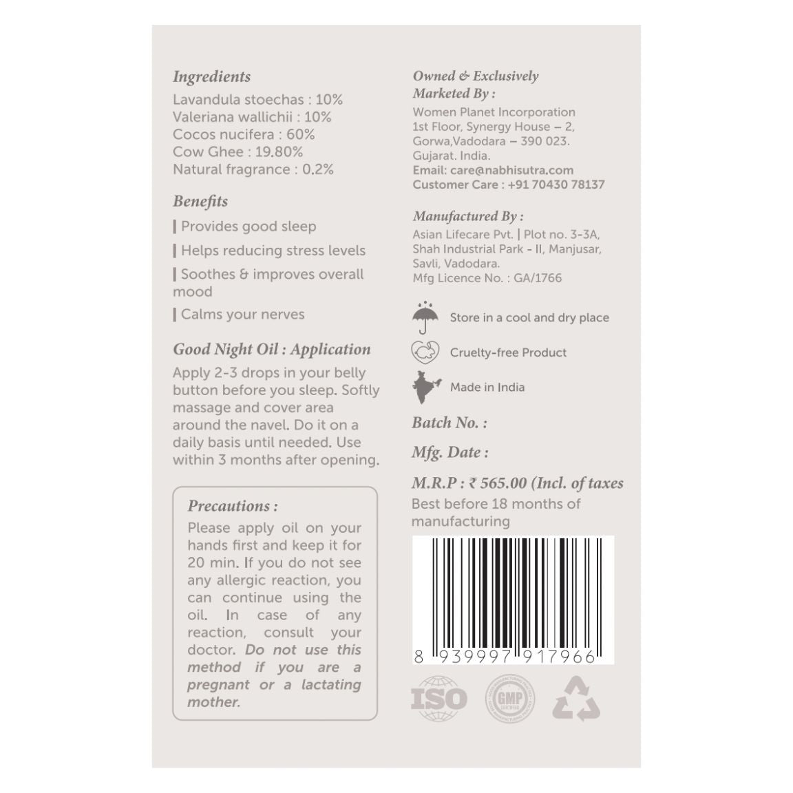 sleep inducing belly button oil