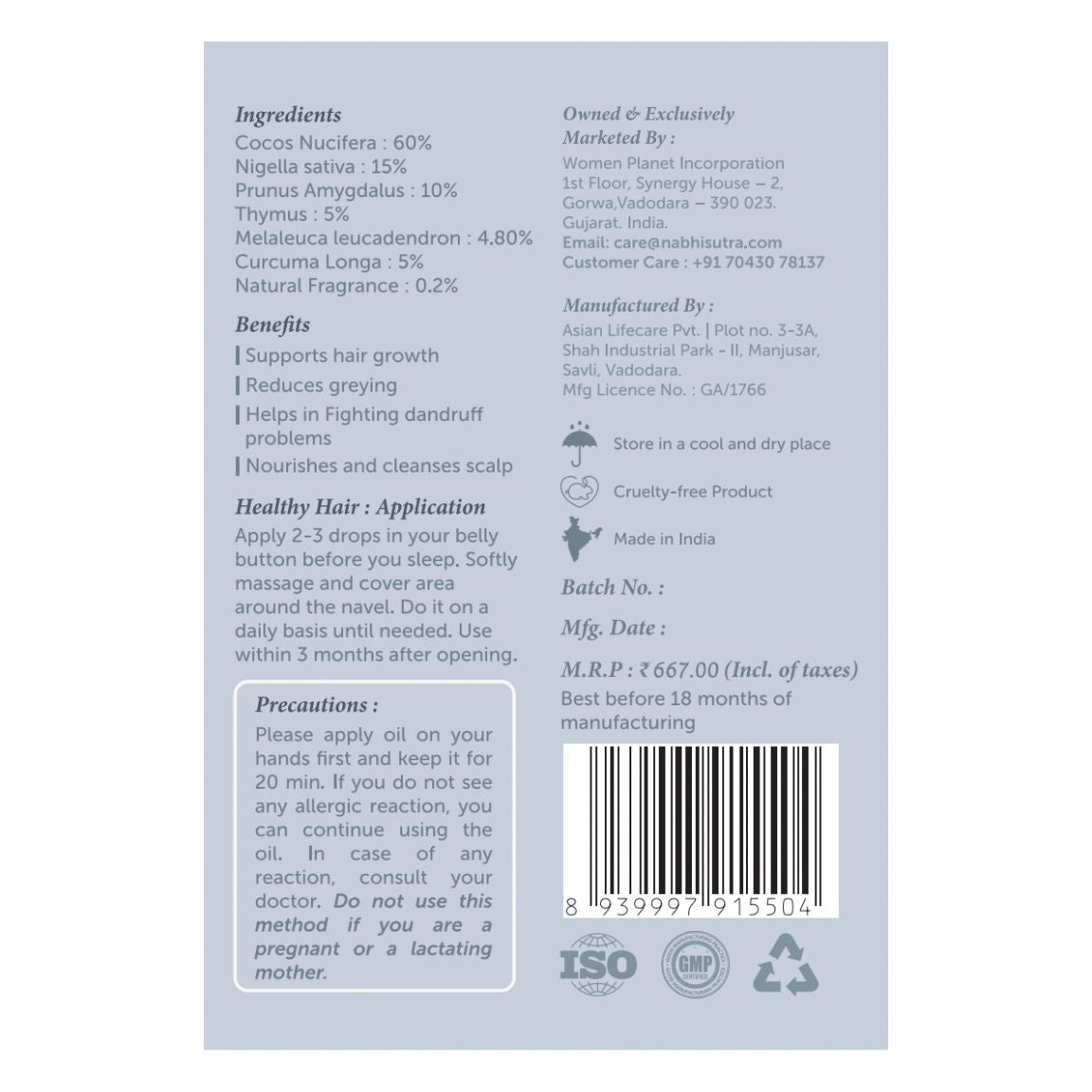 healthy hair belly button oil