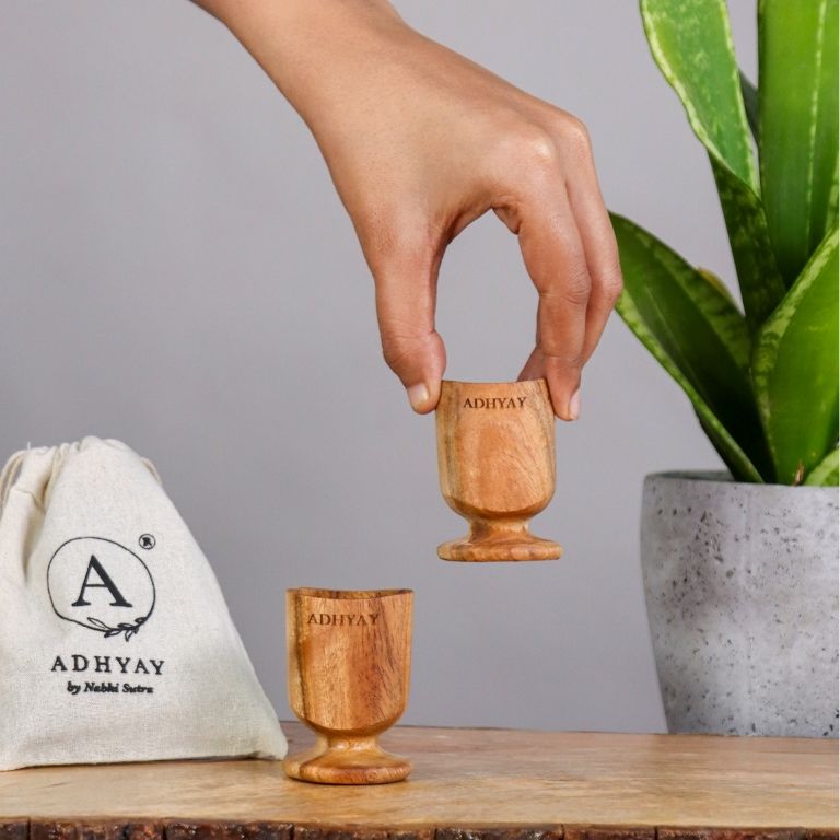 Netra Neti Neem Wood Eye Wash Cups