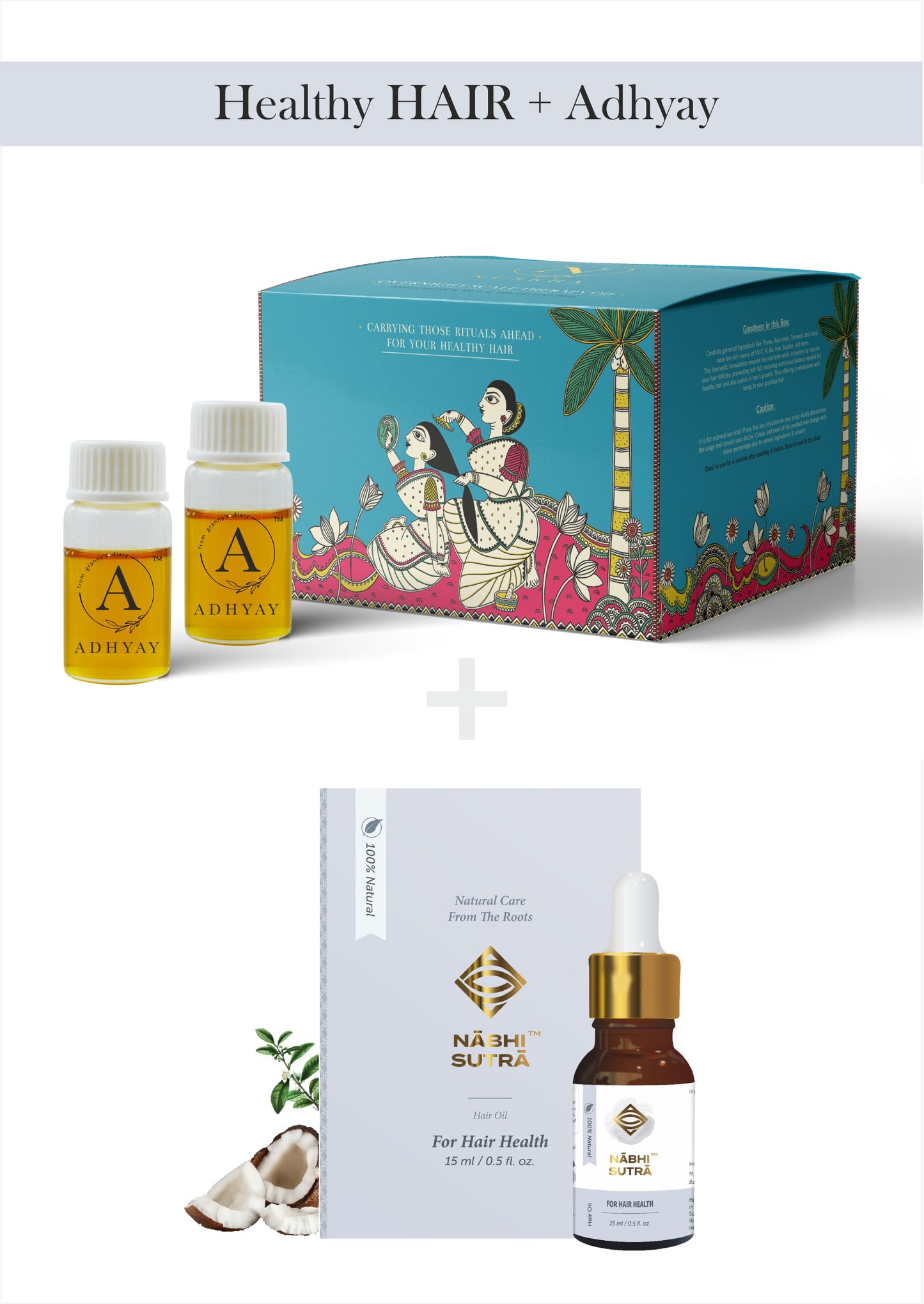 Hair Care Combo : Scalp Therapy Oil and Healthy hair Belly Button Oil