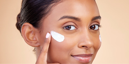 women applying cream 