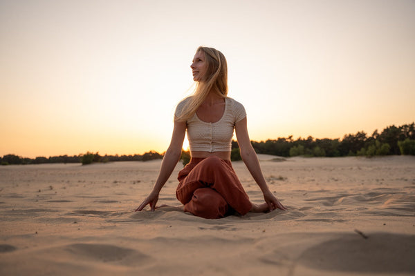 yoga teacher sitting 