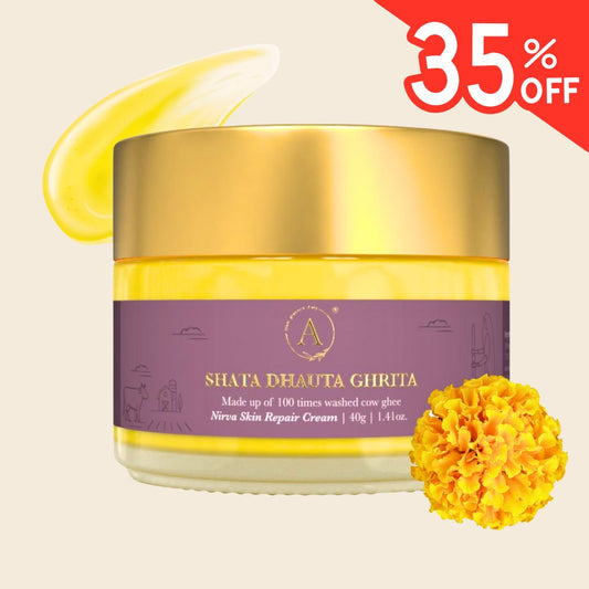 Shata Dhauta Ghrita Skin Repair Emollient | 100 Times Washed A2 Cow Ghee Cream