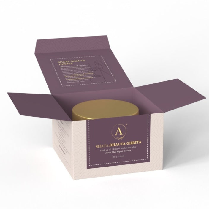 Shata Dhauta Ghrita Skin Repair Emollient | 100 Times Washed A2 Cow Ghee Cream