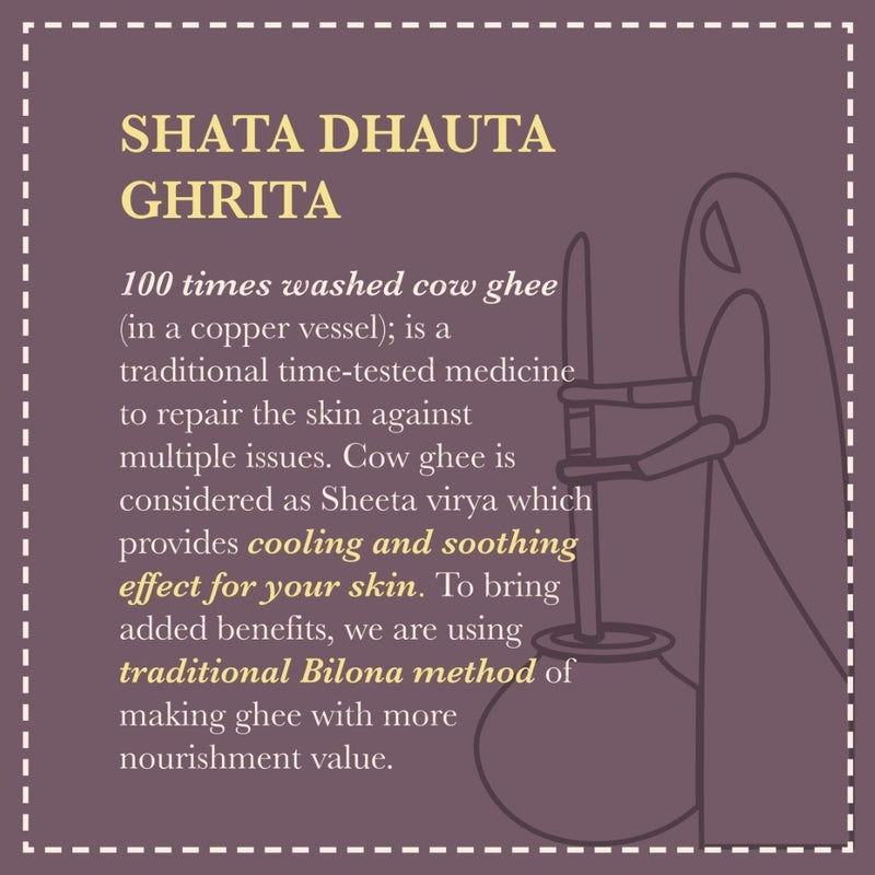 10 gm : Sampling of SHATA DHAUTA GHRITA SKIN REPAIR EMOLLIENT