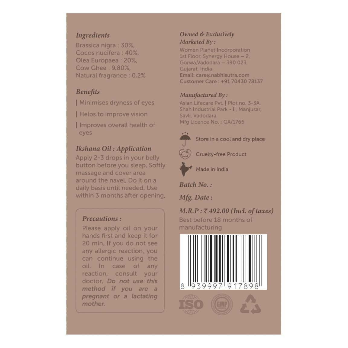 eye care belly button oil