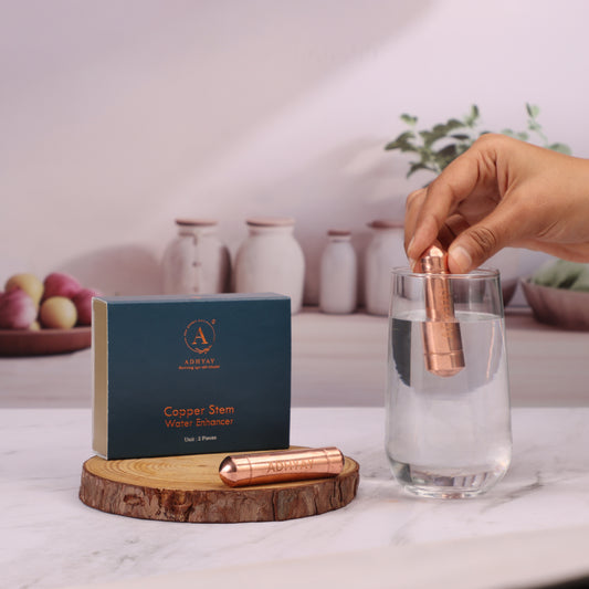 Copper stem water enhancer