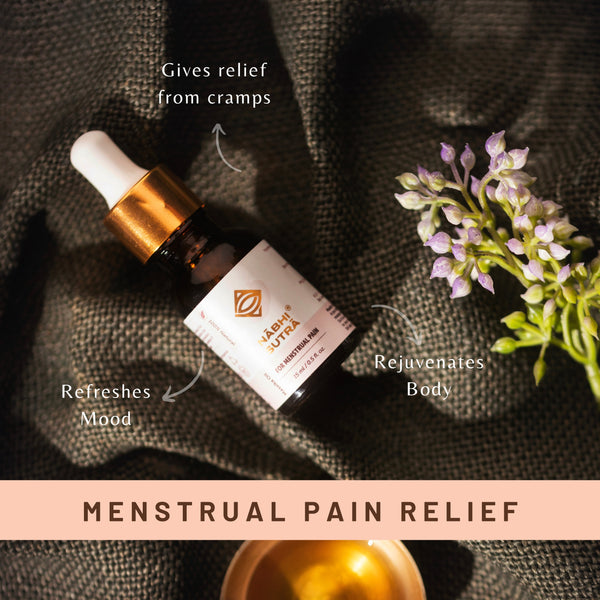 menstrual pain relief belly button oil