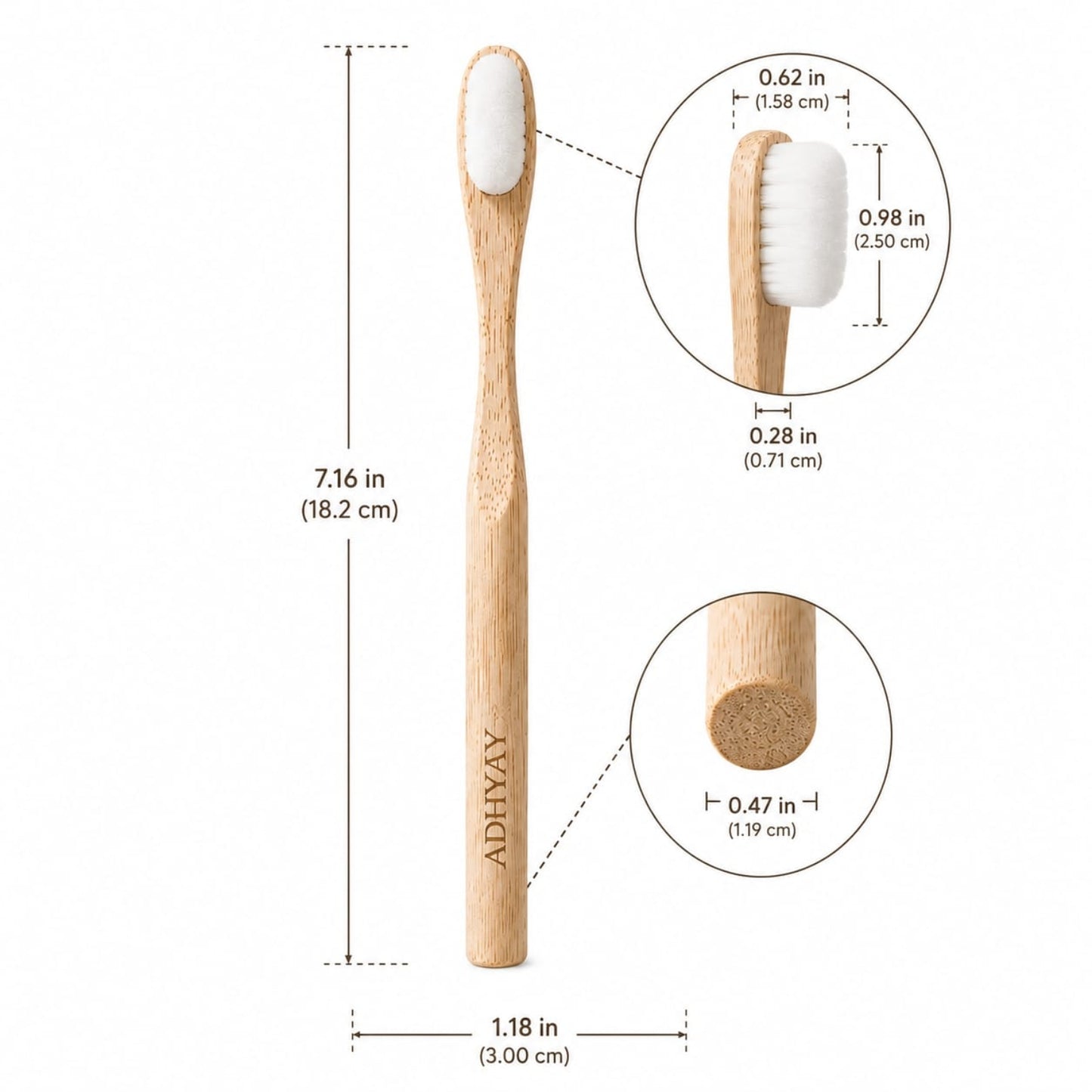 bamboo tooth brush white