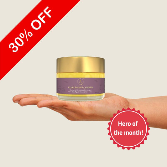 Shata Dhauta Ghrita Skin Repair Emollient | 100 Times Washed A2 Cow Ghee Cream