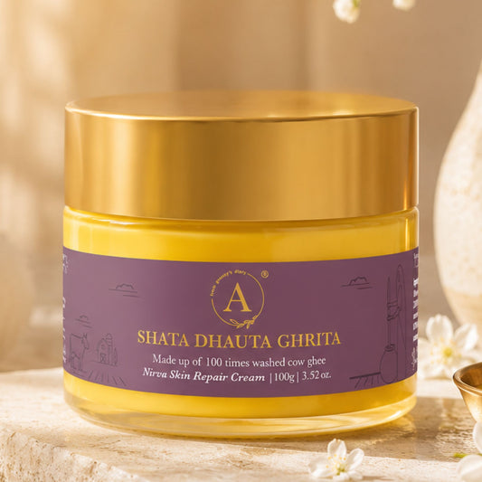 Shata Dhauta Ghrita Skin Repair Emollient | 100 Times Washed A2 Cow Ghee Cream