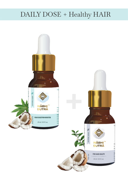 Daily Digestion Dose and Healthy Hair Belly Button Oils